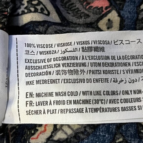 Abercrombie & Fitch Paisley Romper Juniors M Used Long Sleeve Flare - Picture 10 of 15